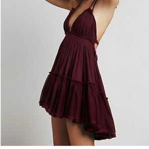 Free People 100 Degree Mini Dress •Mulberry•Small